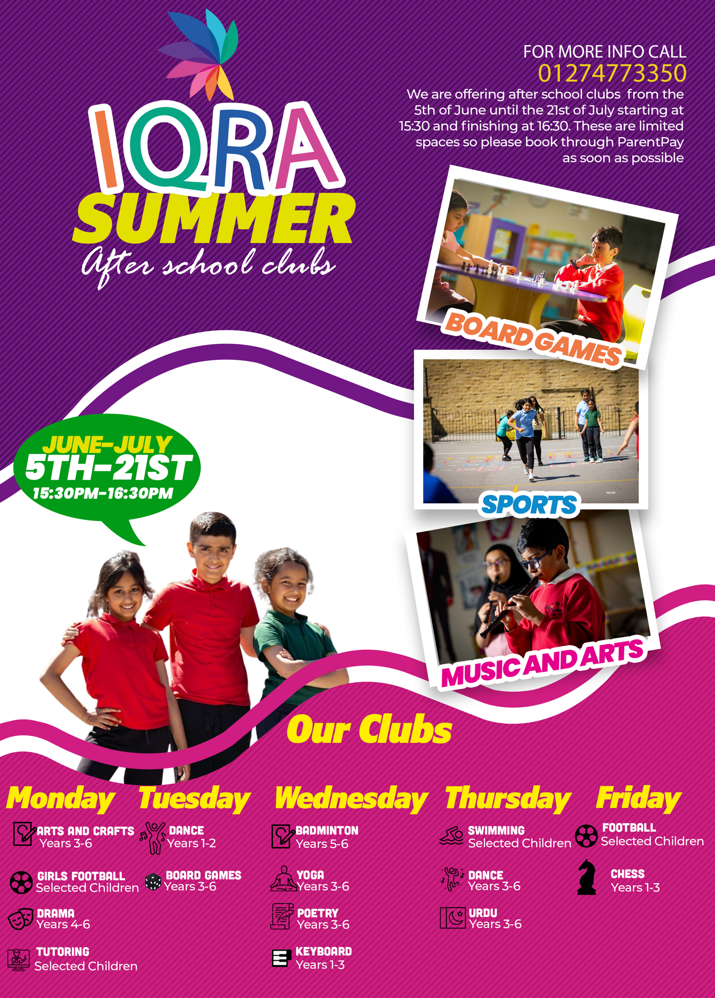 Summer Term After school club poster
